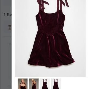 American Eagle Outfitters Burgundy Midi Dress